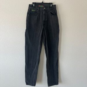 Empyre Tori Baggy Skater Cargo Jeans Women 0 Black Cotton 5-Pockets Straight Leg